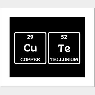 Cu Te - Cute - Periodic Table - Chemistry Posters and Art